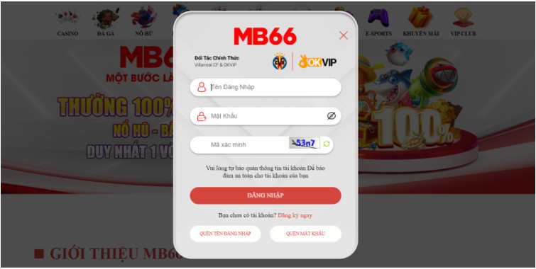 Mb66 hướng dẫn các bước đăng nhập vô cùng tiện lợi
